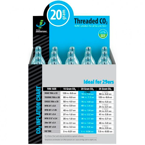 CARTUCHOS CO2 20G GENUINE INNOVATIOS 20pcs