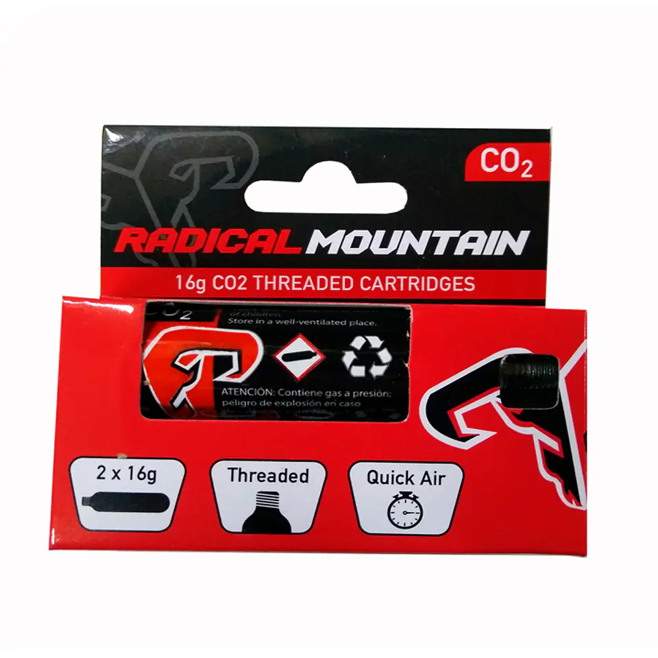 CARTUCHOS CO2 16G RADICAL MOUNTAIN 2pcs 1