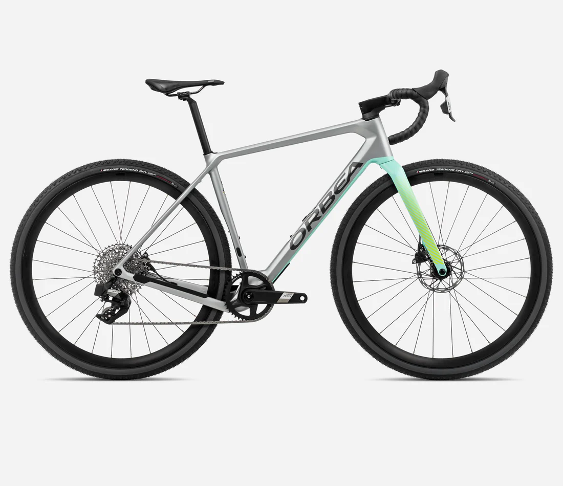 BICICLETA ORBEA TERRA M41 E TEAM 1X M STONE SILVER - ICE GREEN
