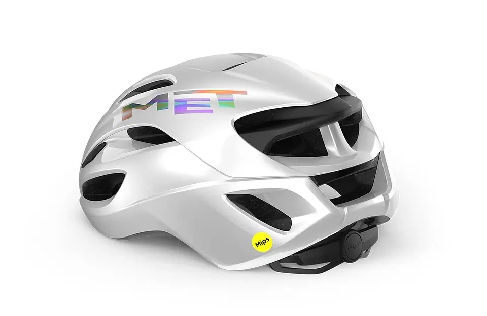 CASCO MET RIVALE MIPS CE WHITE HOLOGRAPHIC 3