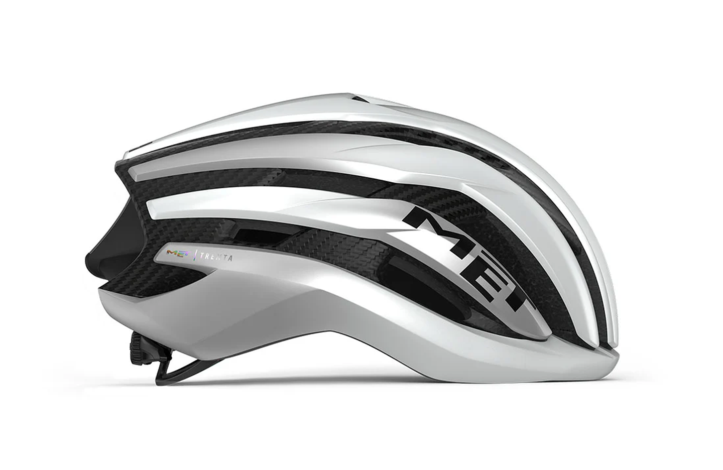 CASCO MET TRENTA 3K CARBON MIPS CE WHITE SILVER 2
