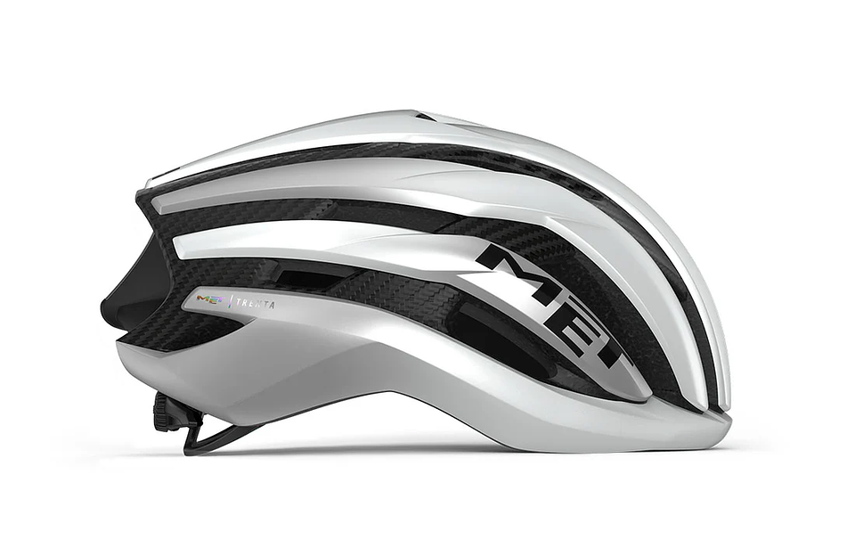 CASCO MET TRENTA 3K CARBON MIPS CE WHITE SILVER 2