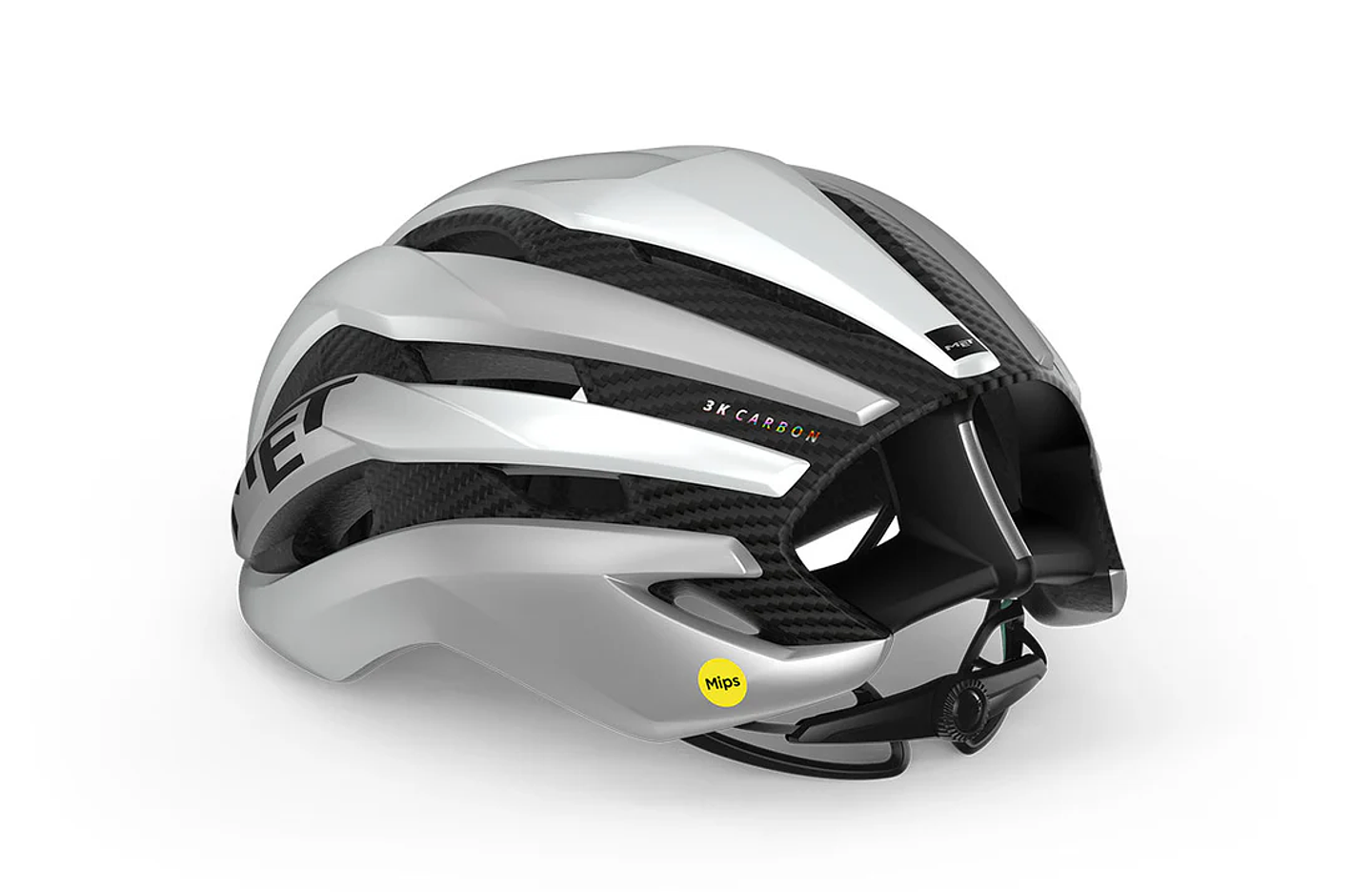 CASCO MET TRENTA 3K CARBON MIPS CE WHITE SILVER 3