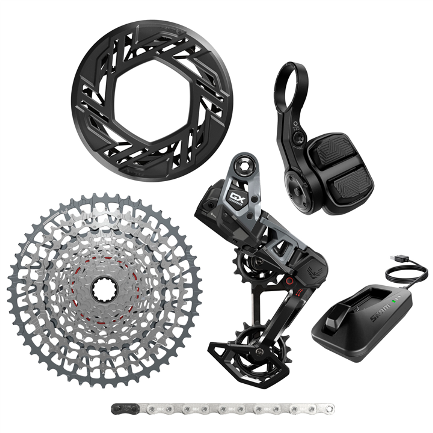 Grupo SRAM Eagle GX AXS T-Type 104BCD 36T 10-52T 1