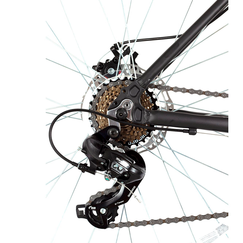 BICICLETA UPLAND BURGESS ARO 700 21V, TALLA 19 DISC MEC, BLACK 2