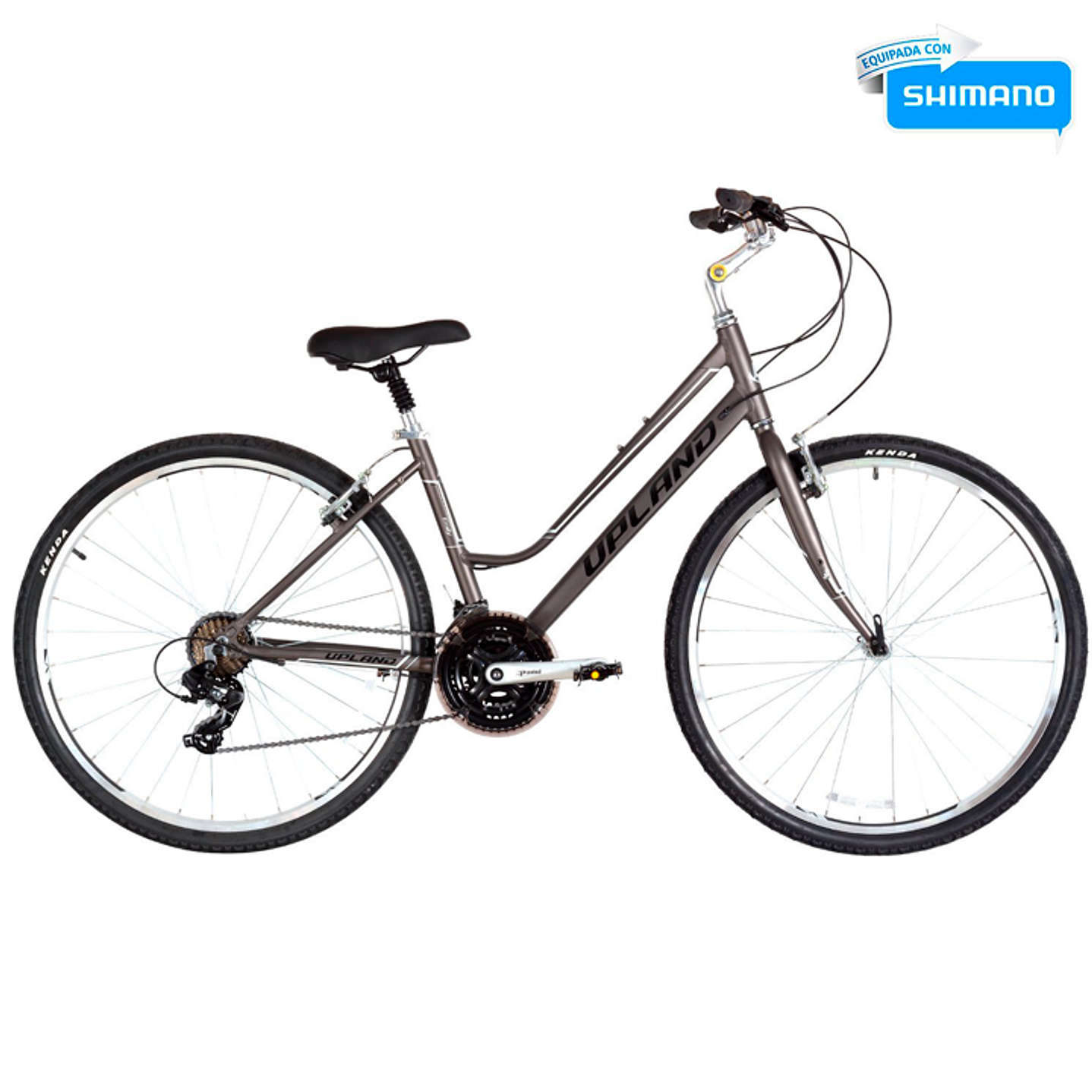 BICICLETA UPLAND EMILY ARO 700 21V, TALLA 17 V BRAKE, GRIS OSCURA 1