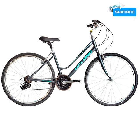 BICICLETA UPLAND EMILY ARO 700 21V, TALLA 17 V BRAKE, GRIS CLARO