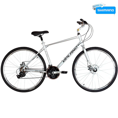 BICICLETA UPLAND BURGESS ARO 700 21V, TALLA 18 DISC MEC, GRIS