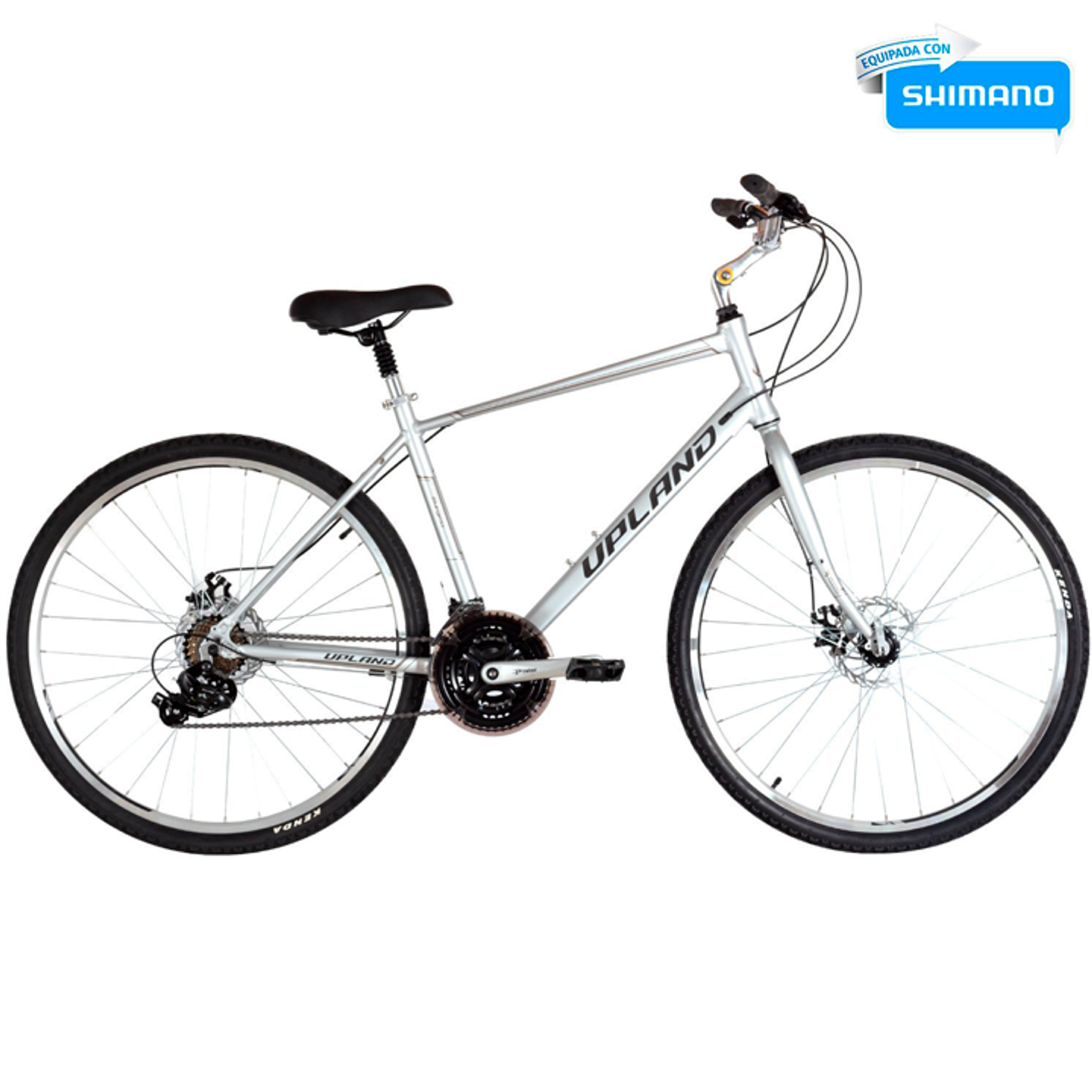 BICICLETA UPLAND BURGESS ARO 700 21V, TALLA 18 DISC MEC, GRIS 1