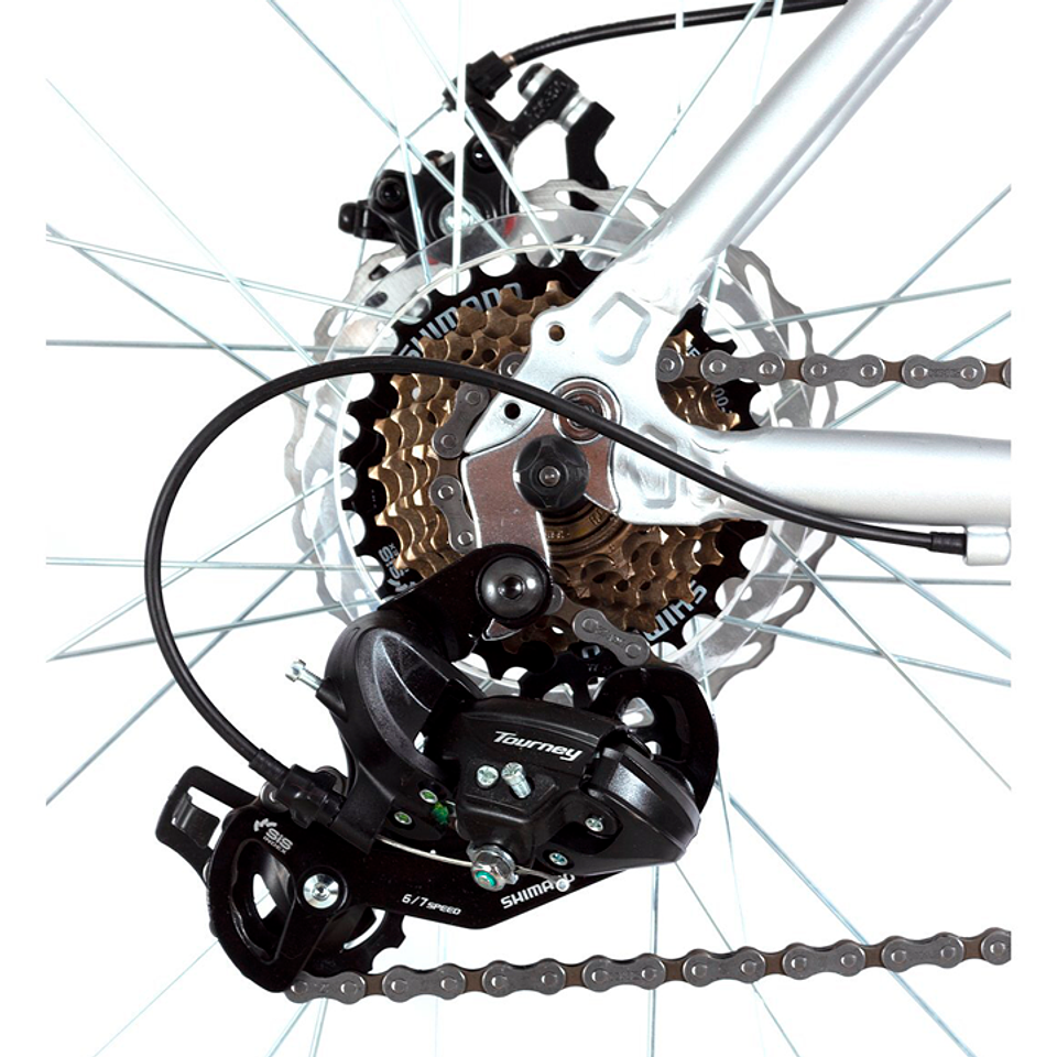 BICICLETA UPLAND BURGESS ARO 700 21V, TALLA 18 DISC MEC, GRIS 2