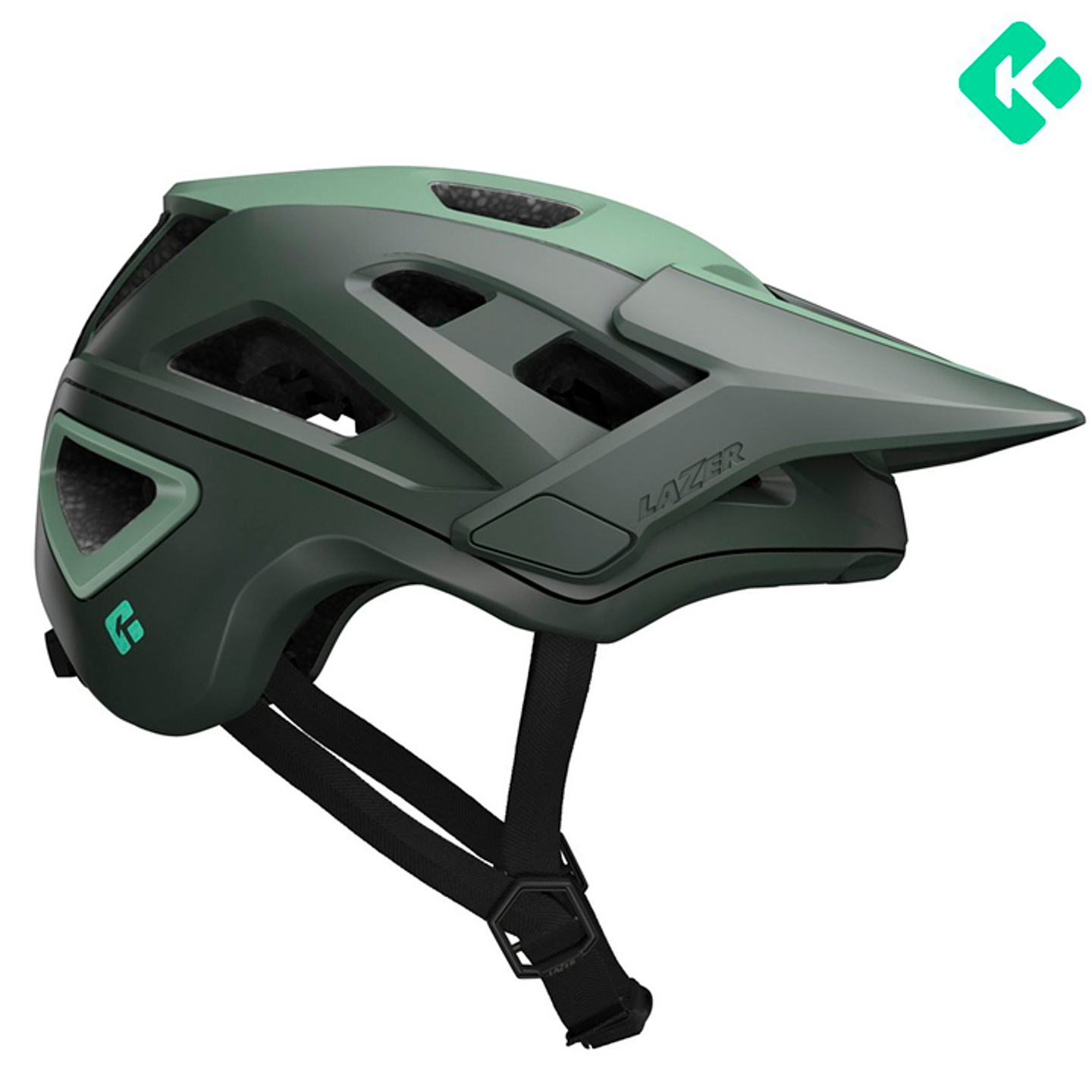 CASCO LAZER JACKAL KINETICORE CE-CPSC MATTE VERDE OSCURO 1