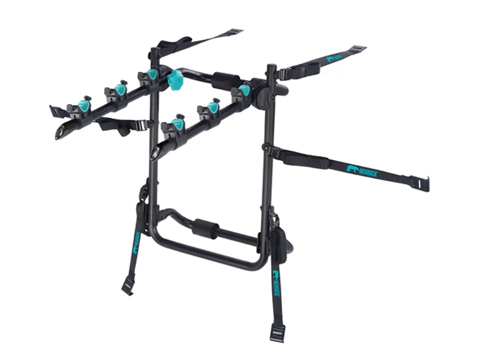 PORTA BICICLETAS BEARACK GENESIS PARA 3 BICIS COMPATIBLE AUTO TIPO SEDAN-HATCHBACK 1