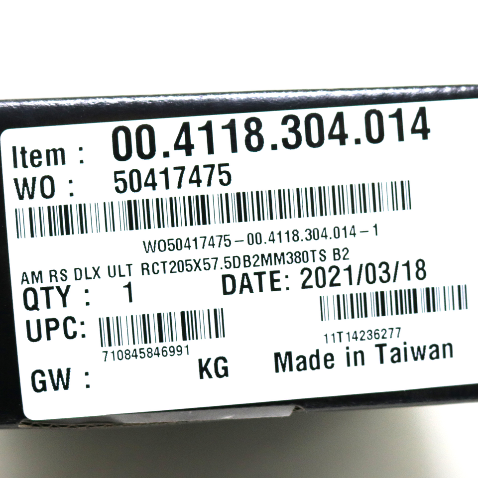 SHOCK ROCKSHOX DELUXE ULTIMATE RCT DEBON 205x57.5mm TRUNNION ESTANDAR 4