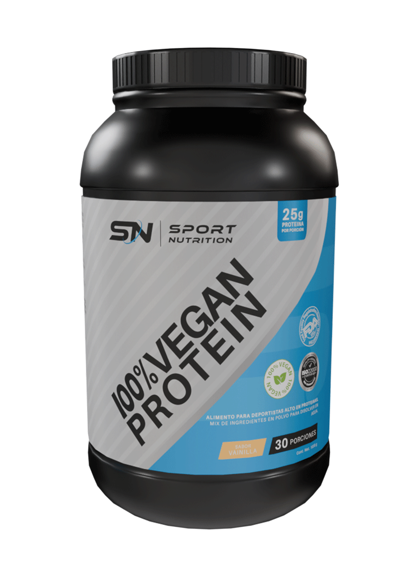 SUPLEMENTO SPORT NUTRITION 100% VEGAN PROTEIN VAINILLA 1 KG 1