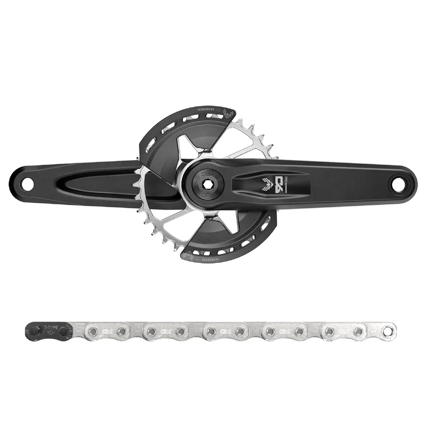 TRANSMISION COMPLETA SRAM EAGLE 90 165mm DM 32T T-Type 126L XS1275 10-52T 12V 2