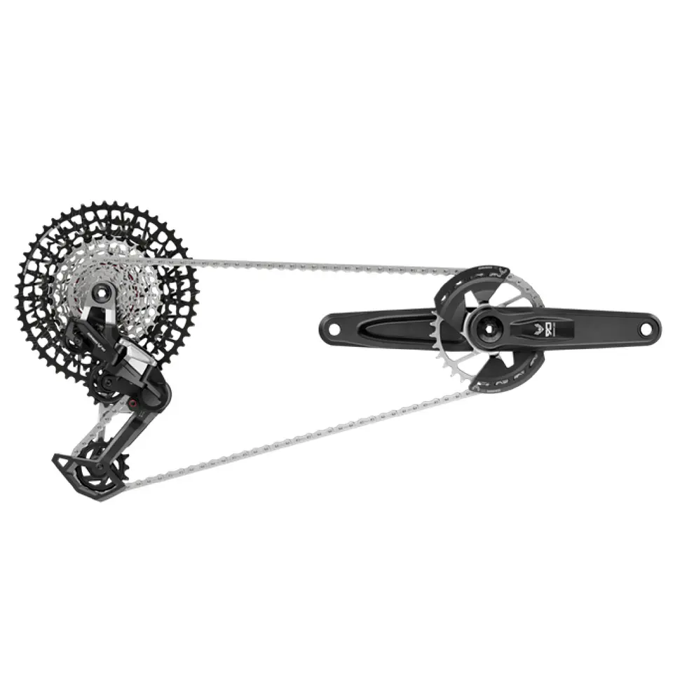 TRANSMISION COMPLETA SRAM EAGLE 90 165mm DM 32T T-Type 126L XS1275 10-52T 12V 5