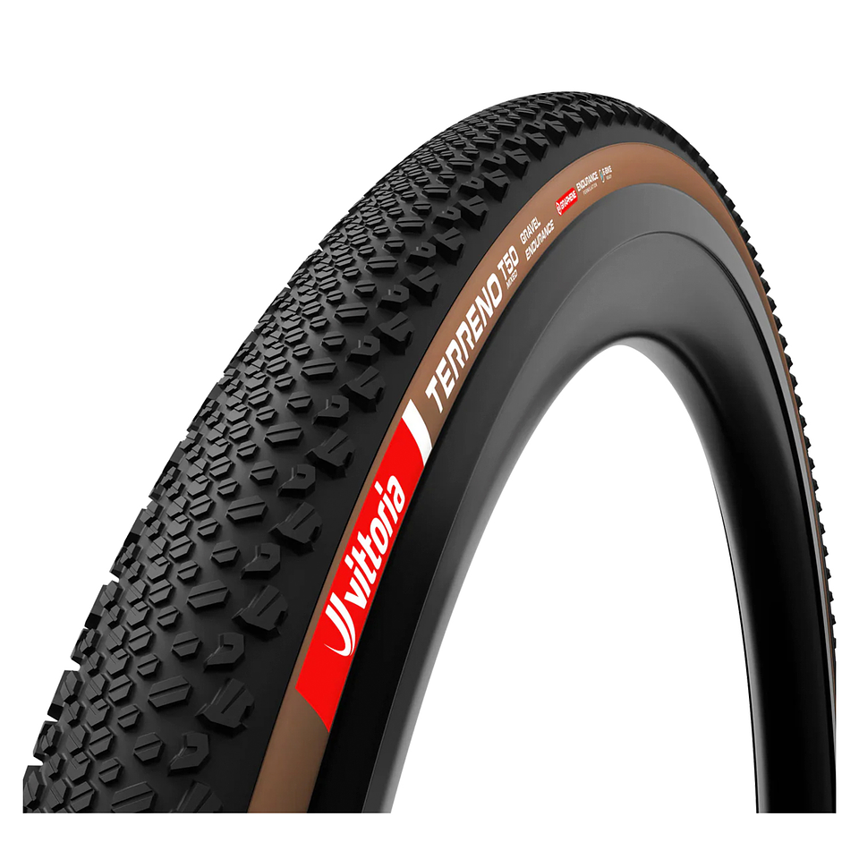 NEUMÁTICO VITTORIA TERRENO T50 MIXED 40-622 GRAVEL ENDURANCE BROWN-BLK-BLK G2.0 700X40C TLR GRAPHEN 1