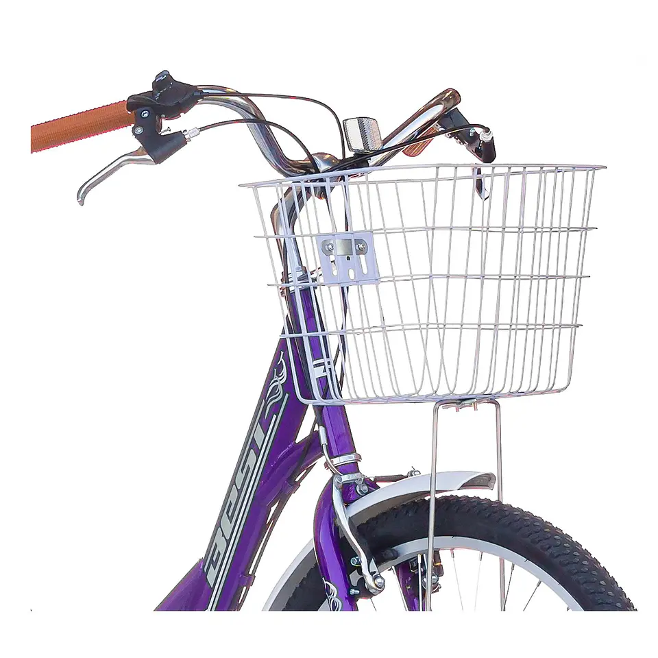 BICICLETA BEST BRANTA CITY ARO 24 ACERO 6V. V-BRAKE DAMA TALLA 16 MORADO / BLANCO 1