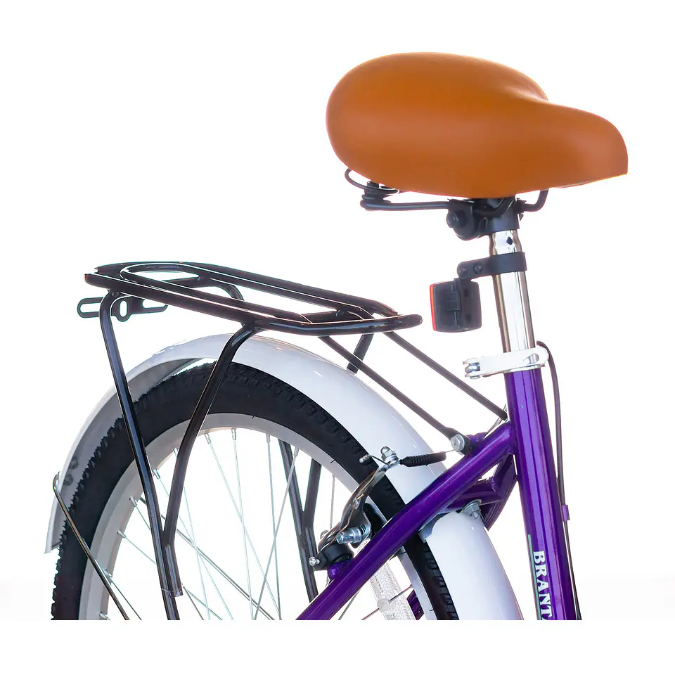 BICICLETA BEST BRANTA CITY ARO 24 ACERO 6V. V-BRAKE DAMA TALLA 16 MORADO / BLANCO 2