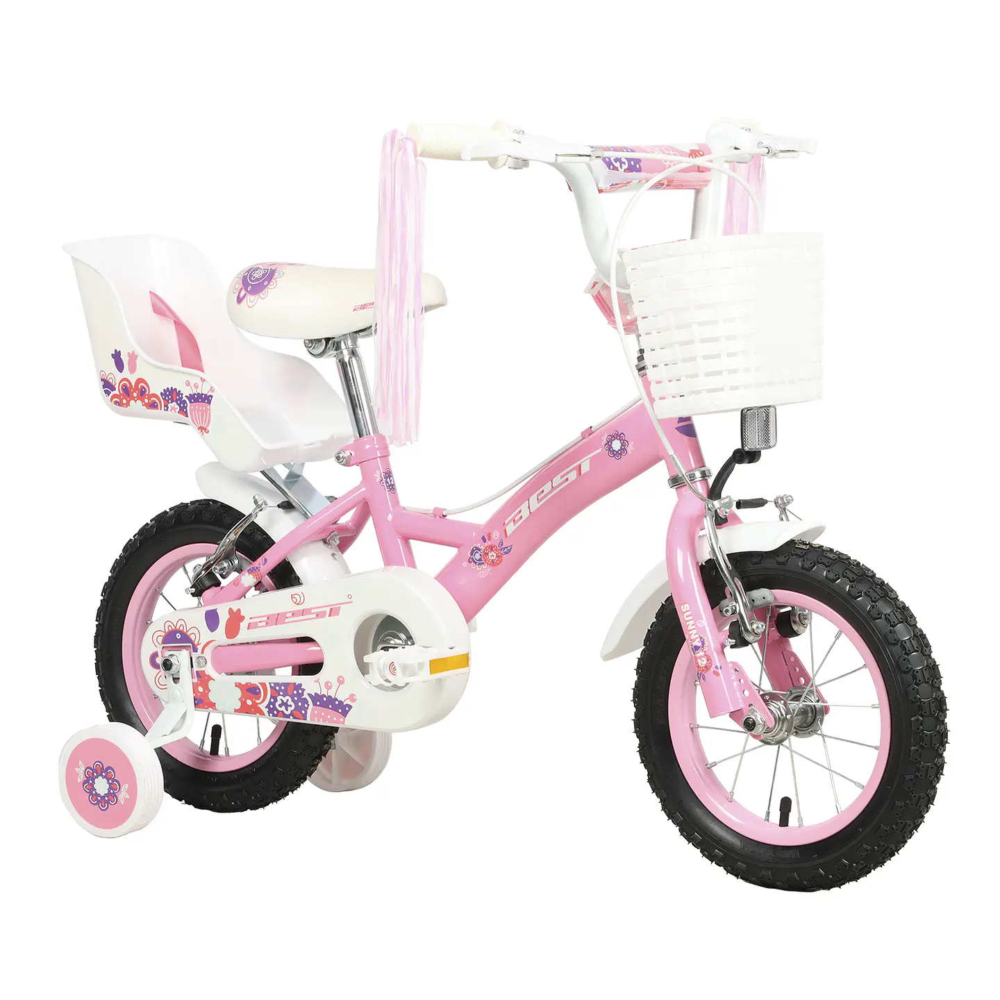 BICICLETA BEST SUNNY NIÑA 12 ROSADO  2
