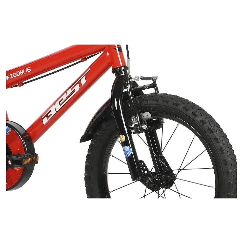 BICICLETA BEST ZOOM NIÑO 16 ROJA  5