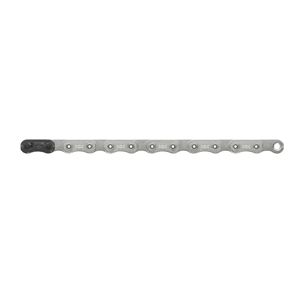 CADENA SRAM EAGLE XX A1 T-TYPE FLAT TOP HOLLOW PIN 126 LINKS PLATEADO 3