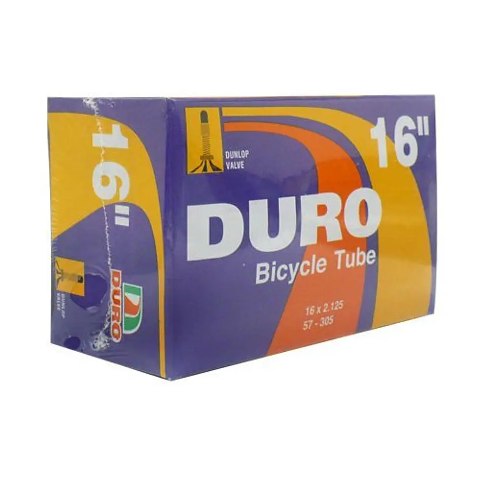 CAMARA DURO 16 X 2.125 VALVULA BICICLETA 30 MM BUTILO EN CAJA 1