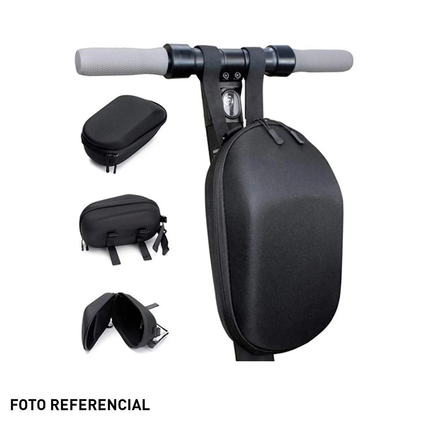 BOLSO FRONTAL SEMI RIGIDO PARA SCOOTER (GRANDE) CON VELCRO Y REFLECTANTE 1