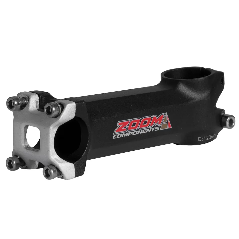 TEE (STEM) ZOOM TDS-D343G DIAMETRO 25.4 MM, 25.4 X 120 MM, A-HEAD (SIN HILO), COLOR NEGRO ALUMINIO 1