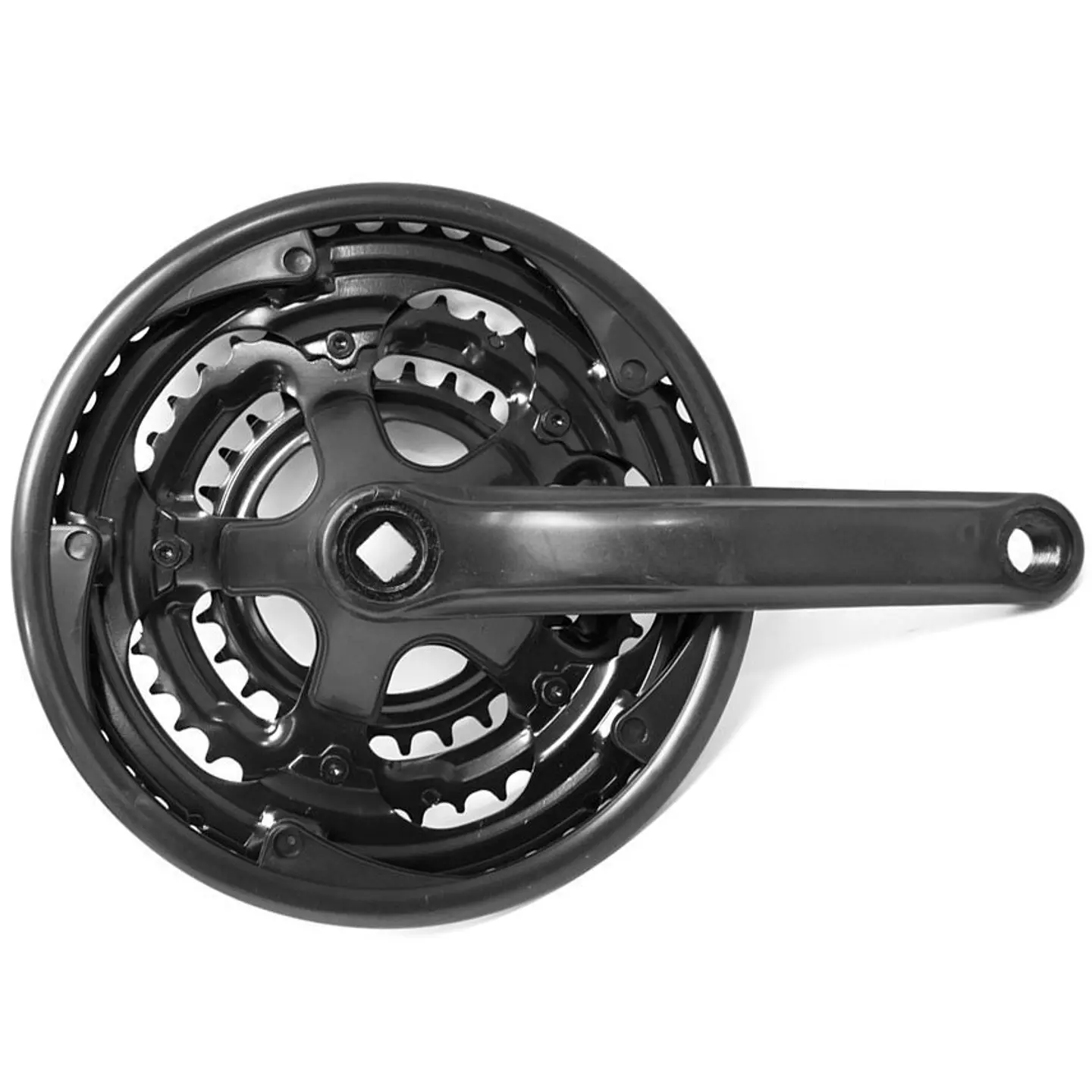 VOLANTE MTB NEGRO 28/38/48 C/CUBRE/COMPATIBLES GENERICOS 1