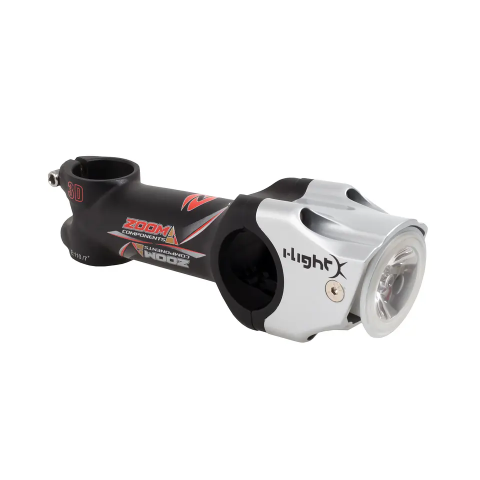 TEE (STEM) ZOOM TDS-D423-8 DIAMETRO 31.8 MM, 31.8 X 110 MM, COLOR NEGRO ALUMINIO 1
