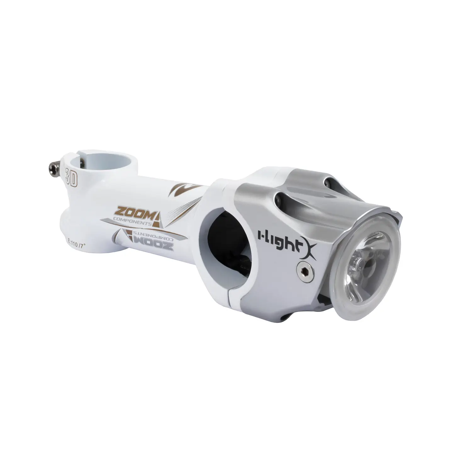 TEE (STEM) ZOOM TDS-D423-8 DIAMETRO 31.8 MM, 31.8 X 110 MM, COLOR BLANCO ALUMINIO 1