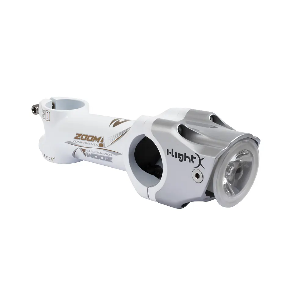 TEE (STEM) ZOOM TDS-D423-8 DIAMETRO 31.8 MM, 31.8 X 110 MM, COLOR BLANCO ALUMINIO 1