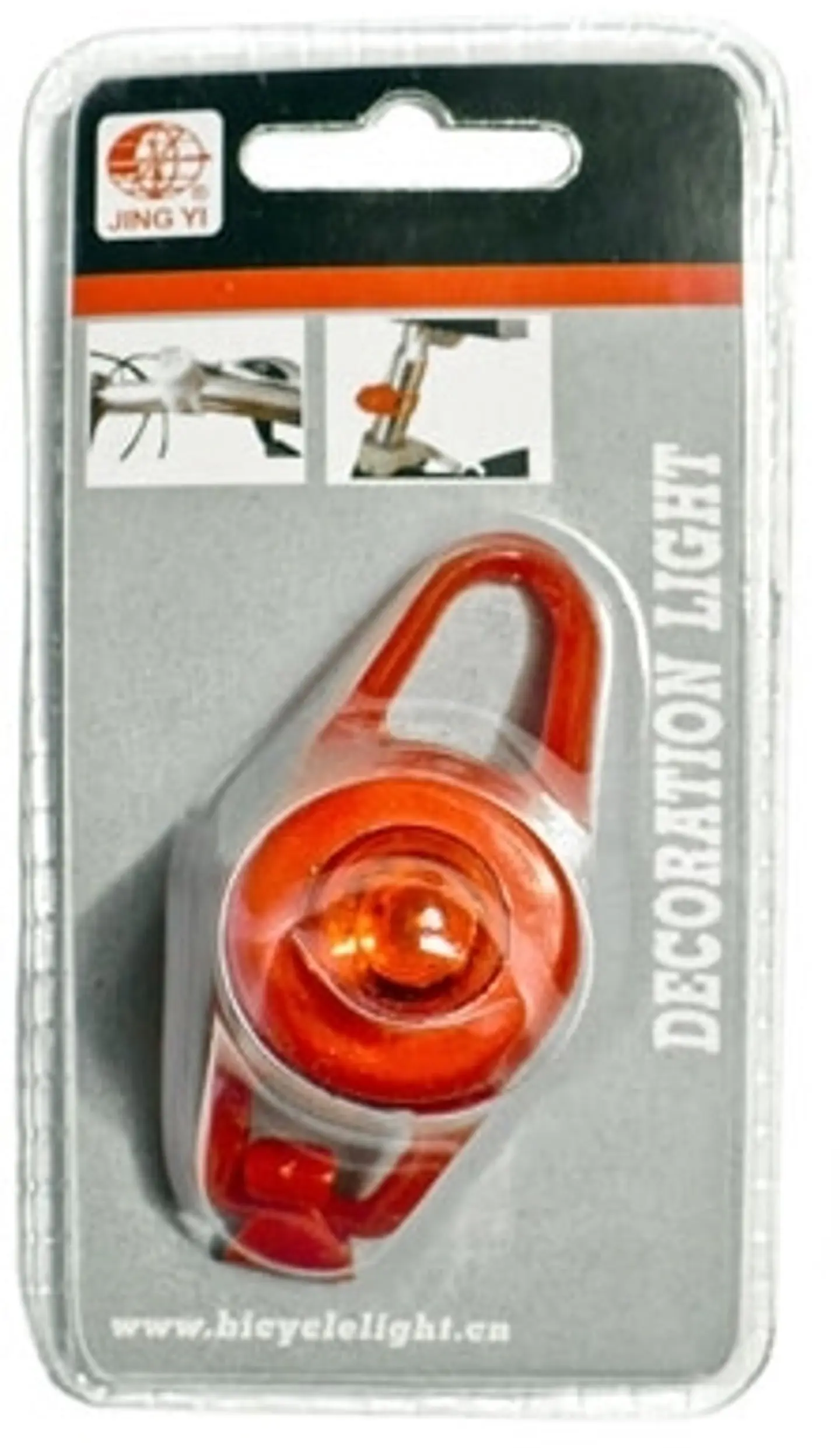 LUZ LED TRASERA FLASHER VISION SILICONA REDONDA JY-320 T BLISTER CON PILA 1