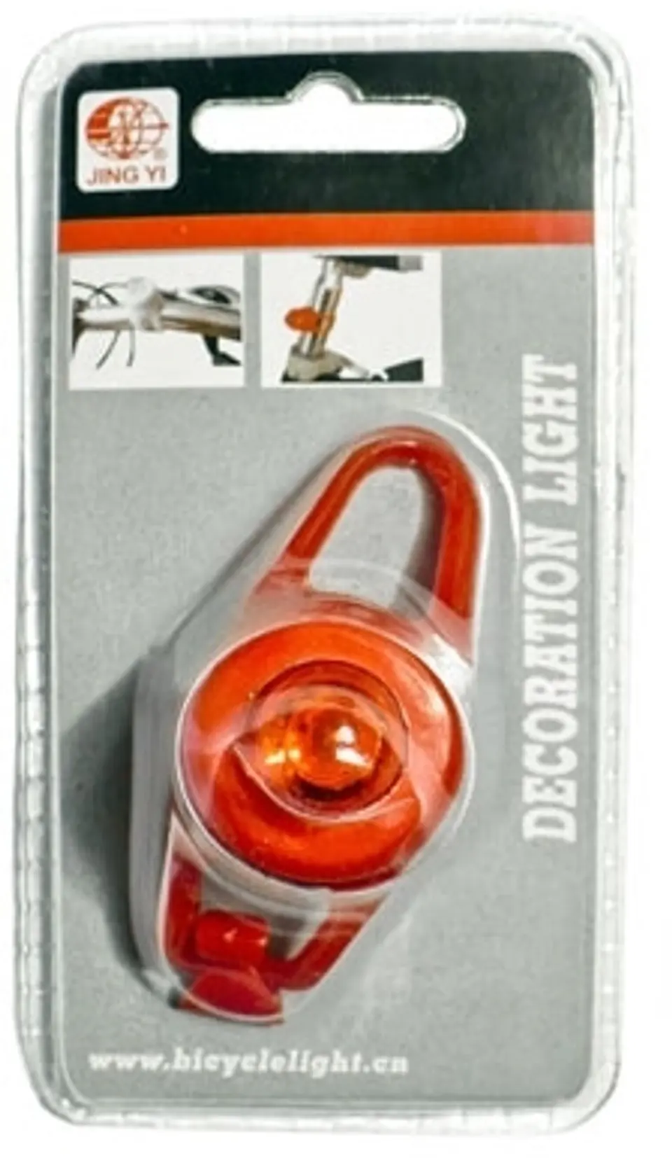 LUZ LED TRASERA FLASHER VISION SILICONA REDONDA JY-320 T BLISTER CON PILA 1