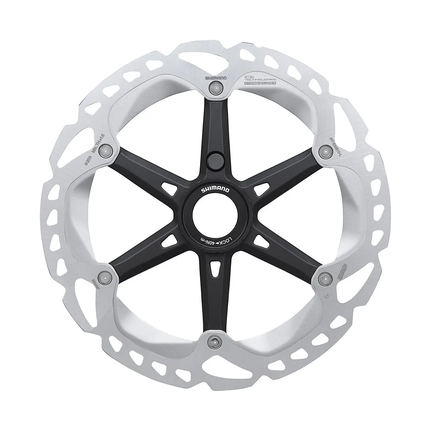 ROTOR FRENO DISCO RTEM810 SHIMANO L 203MM LOCK RING INTERNAL SERRATION. IRTEM810LI 1