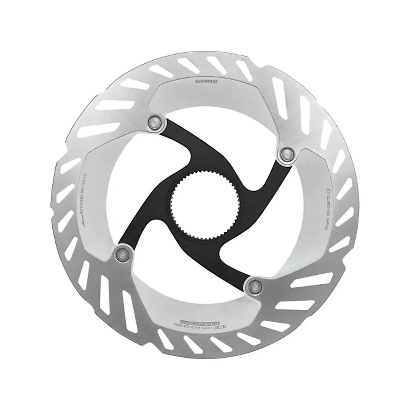 ROTOR FOR DISC BRAKE, RT-CL800, S 160MM, W/LOCK RING(INTERNAL SERRATION), IND.PACK 1