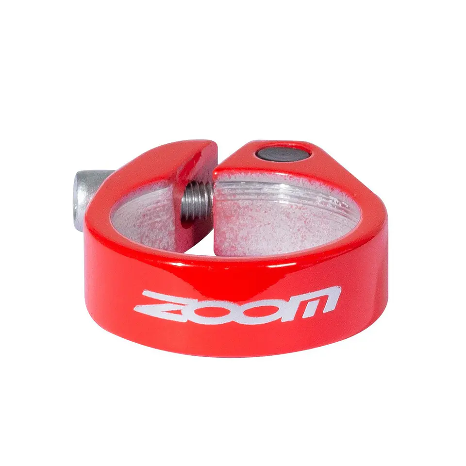 COLLERIN DE SILLÍN ZOOM AT-115 DIAMETRO 31.8 MM, COLOR ROJO MATERIAL ALUMINIO 1