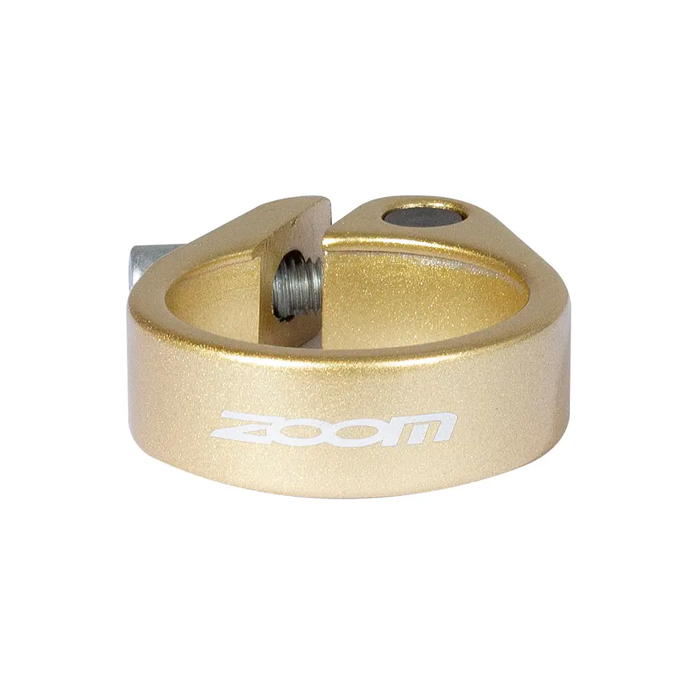 COLLERIN DE SILLÍN ZOOM AT-115 DIAMETRO 31.8 MM, COLOR DORADO MATERIAL ALUMINIO 1
