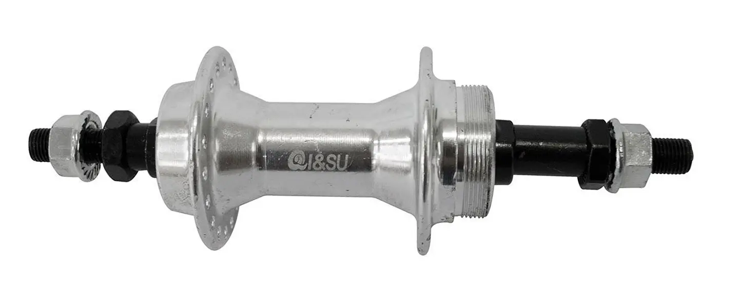 MAZA (JGO) ALUMINIO QI Y SU (36H) SILVER QS-401 CON TUERCA 1