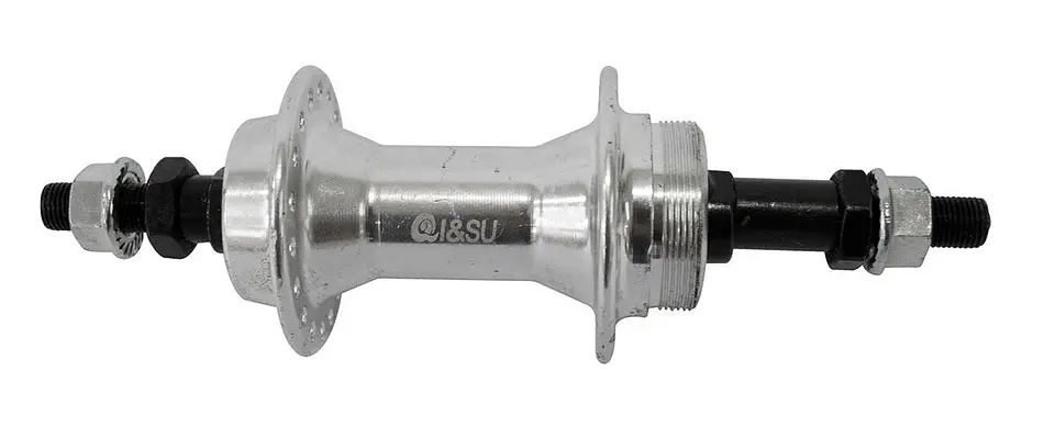 MAZA (JGO) ALUMINIO QI Y SU (36H) SILVER QS-401 CON TUERCA 1