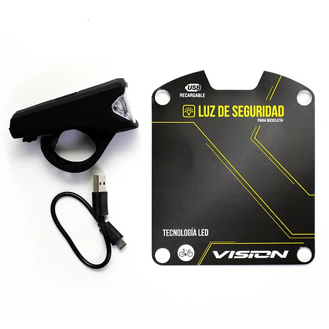LUZ LED FOCO BEST DELANTERO 0,5 W. BLANCO RECARGABLE USB SILICONA BS-FT121W