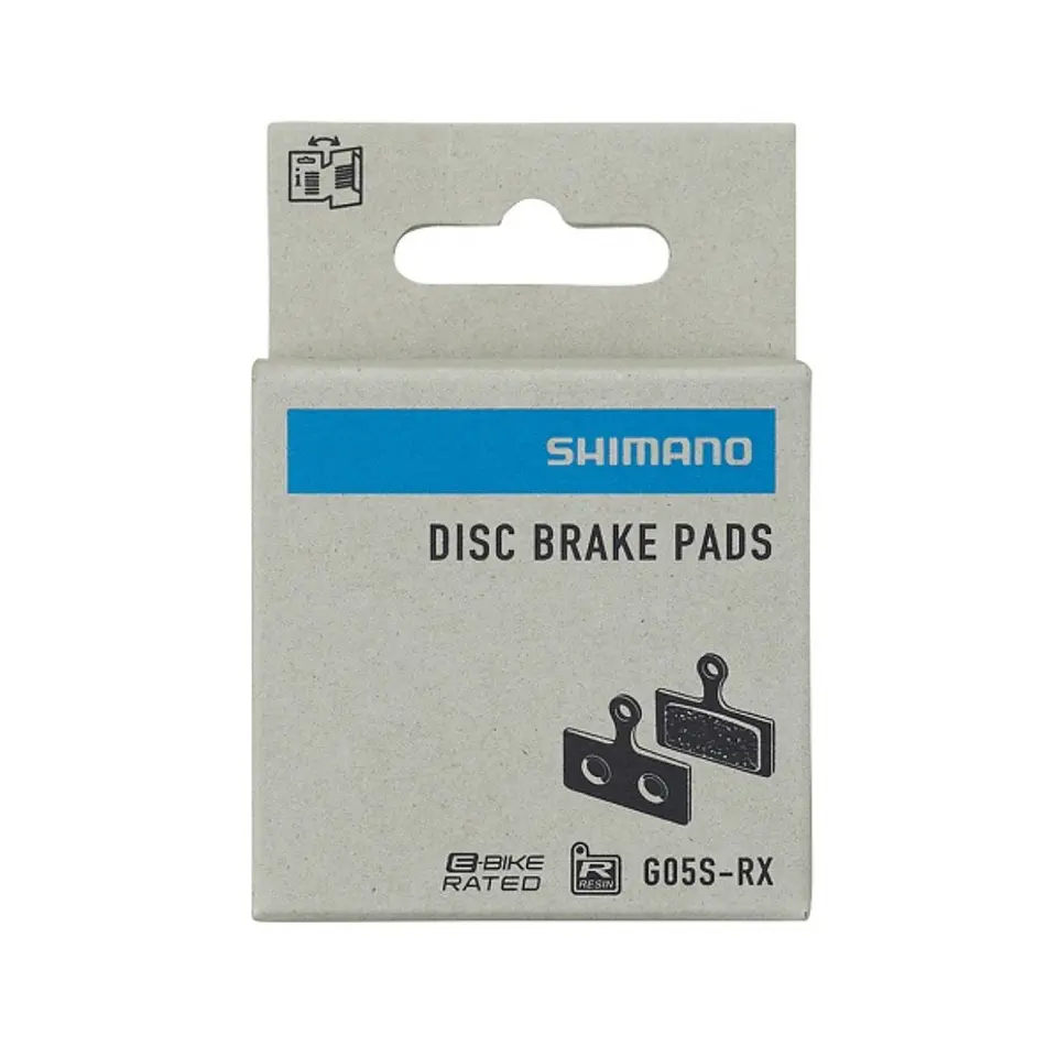 PASTILLA FRENO SHIMANO RESINA W/O FIN (G05A-RX), PAD SPRING W/SPLIT PIN 1 PAIR, IND.PACK EBPG05ARXA 1