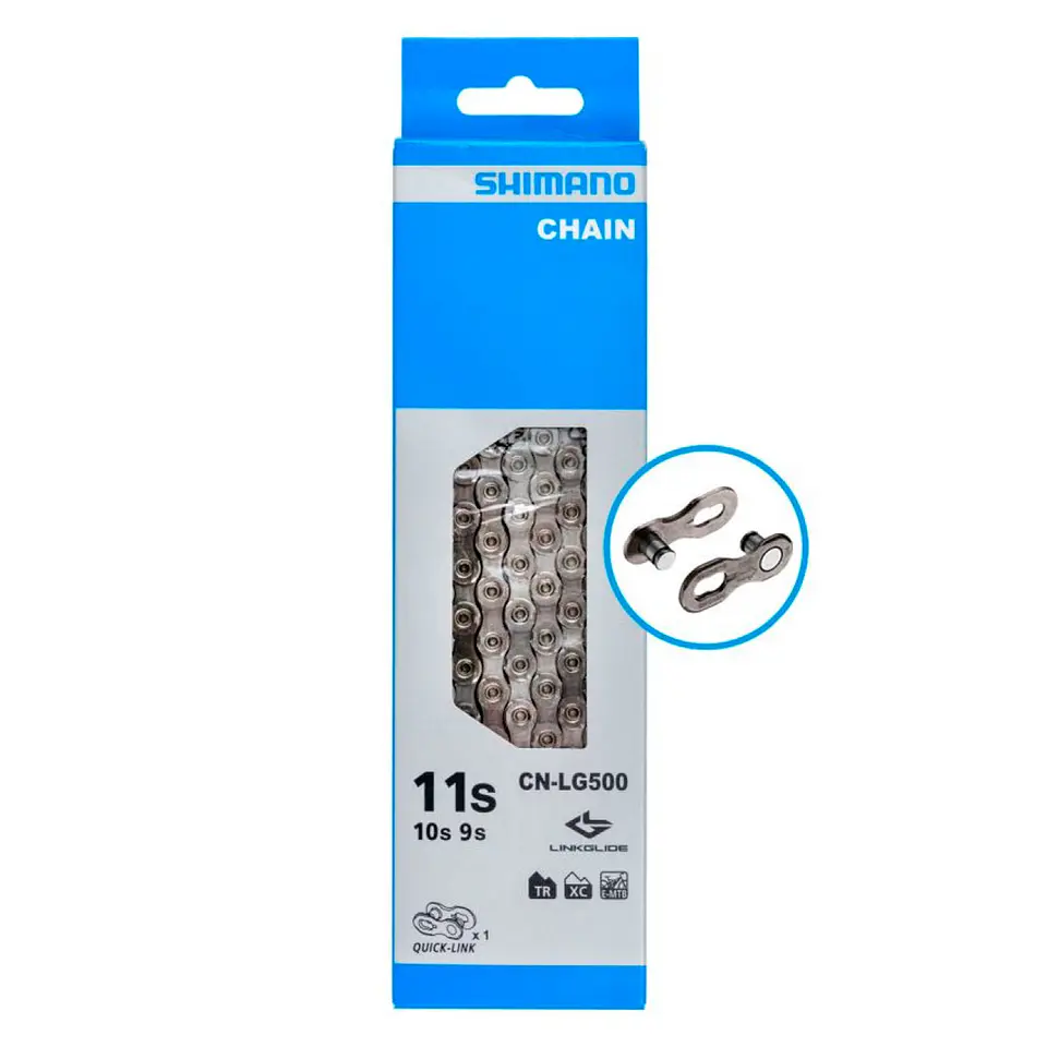 CADENA SHIMANO CN-LG500,126LINKS FOR LG 10/11 SPEED, W/QUICK-LINK, (STEPS) IND.PACK ICNLG500126Q 1