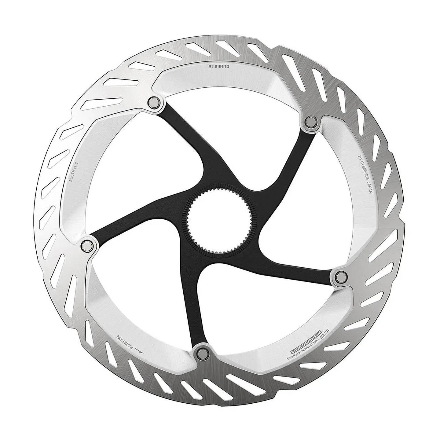 ROTOR SHIMANO ROTOR FOR DISC BRAKE, RT-CL800, L 203MM, W/LOCK RING(EXTERNAL SERRATION) 1