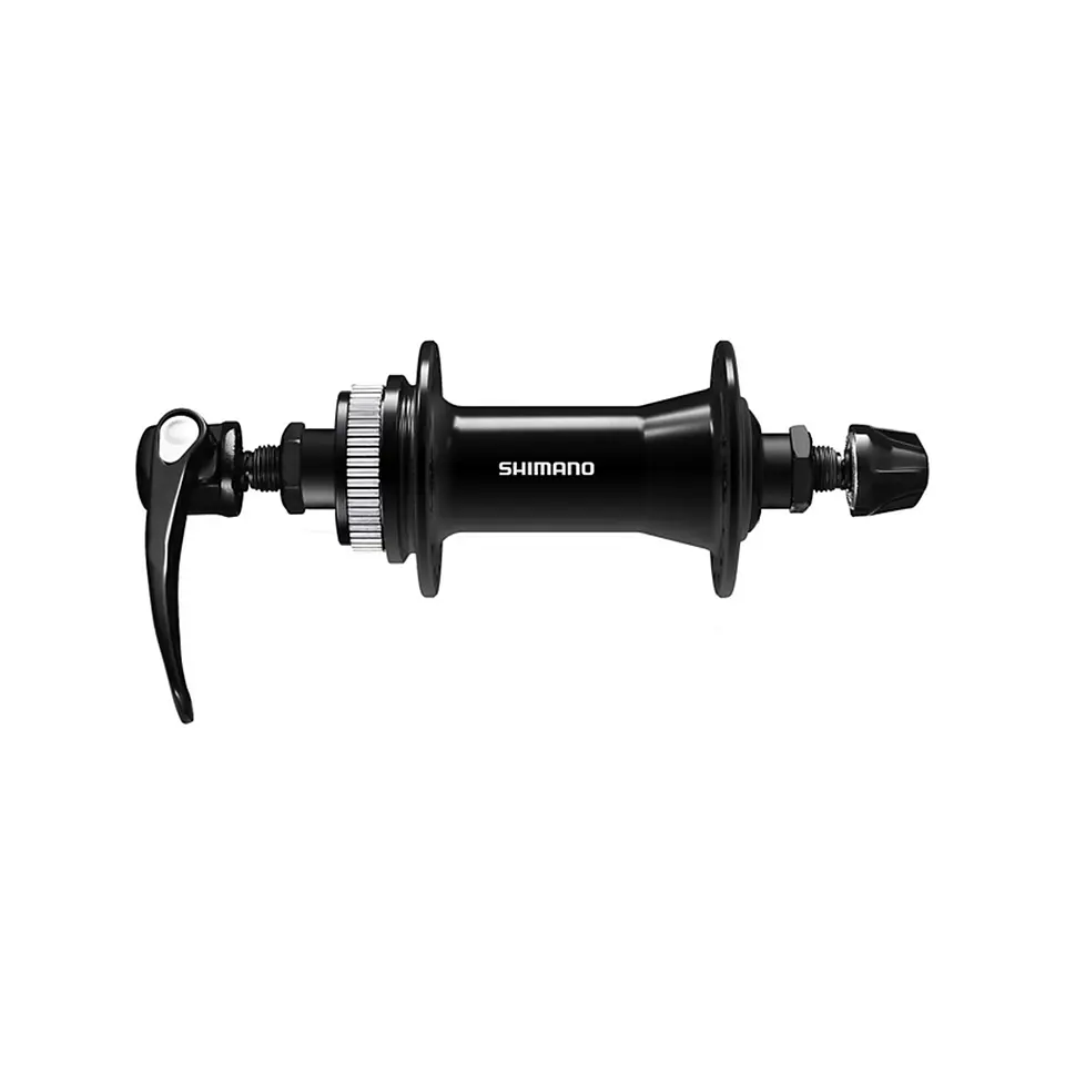 MAZA DELANTERA SHIMANO FRONT HUB, HB-QC400, CENTER LOCK DISC 32H, QR:133MM(BLACK), OLD:100MM 1