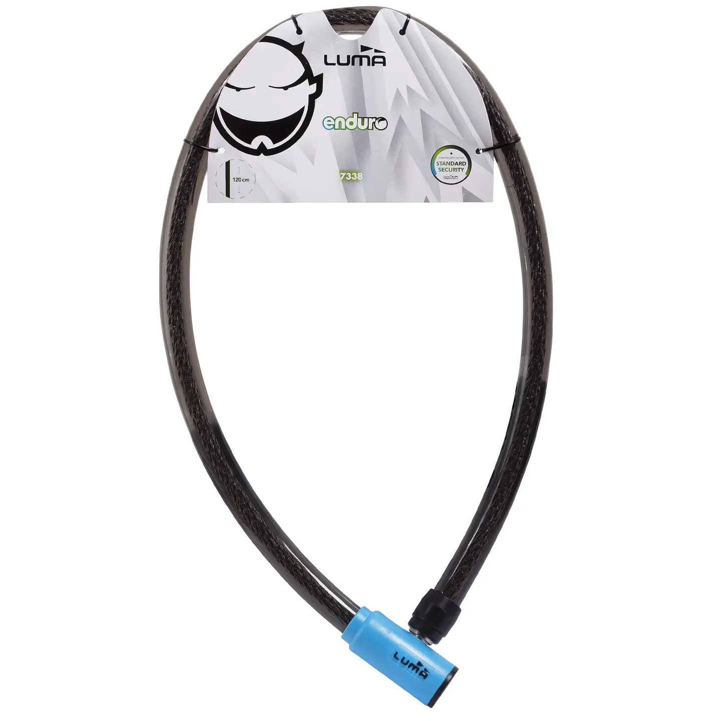 CANDADO CABLE ACERO MULTIPROPOSITO GR ENDURO 7338 D25 120 CM AZUL C6 KBB3825120B LUMA 1
