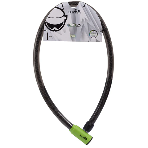 CANDADO CABLE ACERO MULTIPROPOSITO GR ENDURO 7338 D25 120 CM VERDE C6 KBB3825120G LUMA