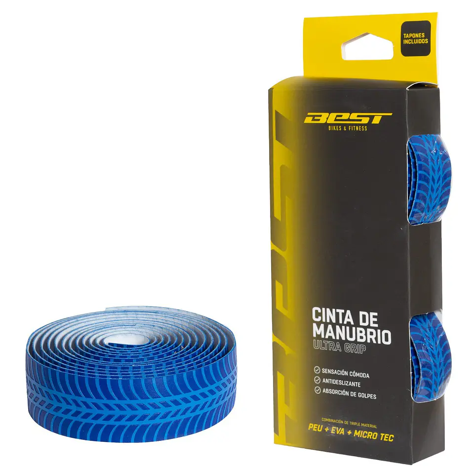 CINTA MANUBRIO BEST PEU + EVA + MICRO TEC ULTRA GRIP AZUL 1