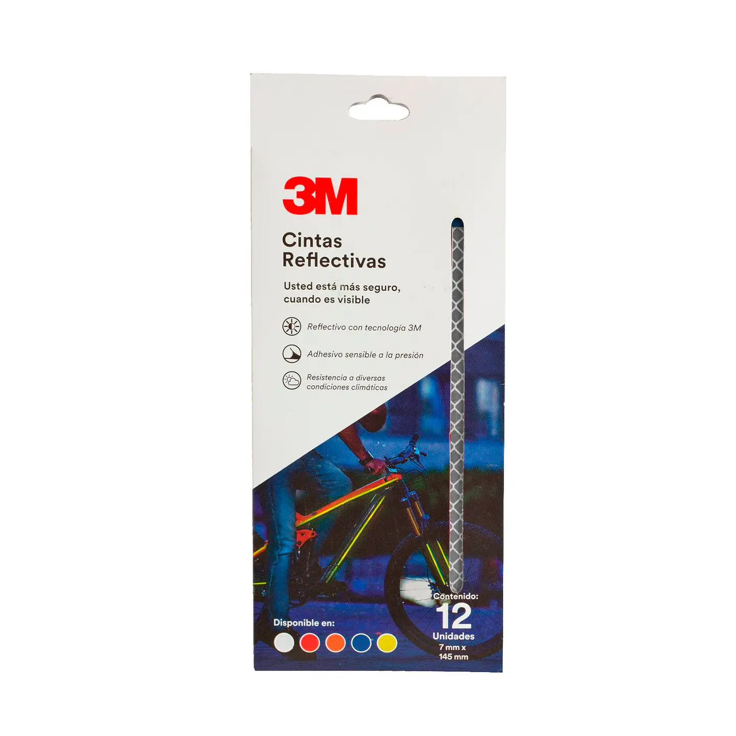 SET CINTAS REFLECTANTES  BLANCAS 3M  BLISTER 3